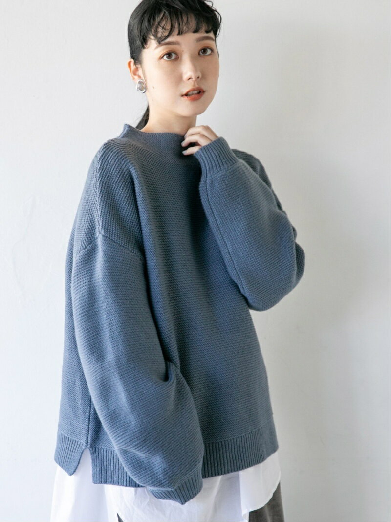 【SALE／52%OFF】LOWRYS FARM 5GガーターボトルネックPO ローリーズファーム トップス ニット ブルー ベージュ カーキ ピンク ブラックのサムネイル