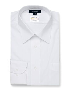 TAKA-Q 【白無地】形態安定 吸水速乾 レギュラーフィット レギュラーカラー長袖シャツ タカキュー シャツ/ブラウス ワイシャツ