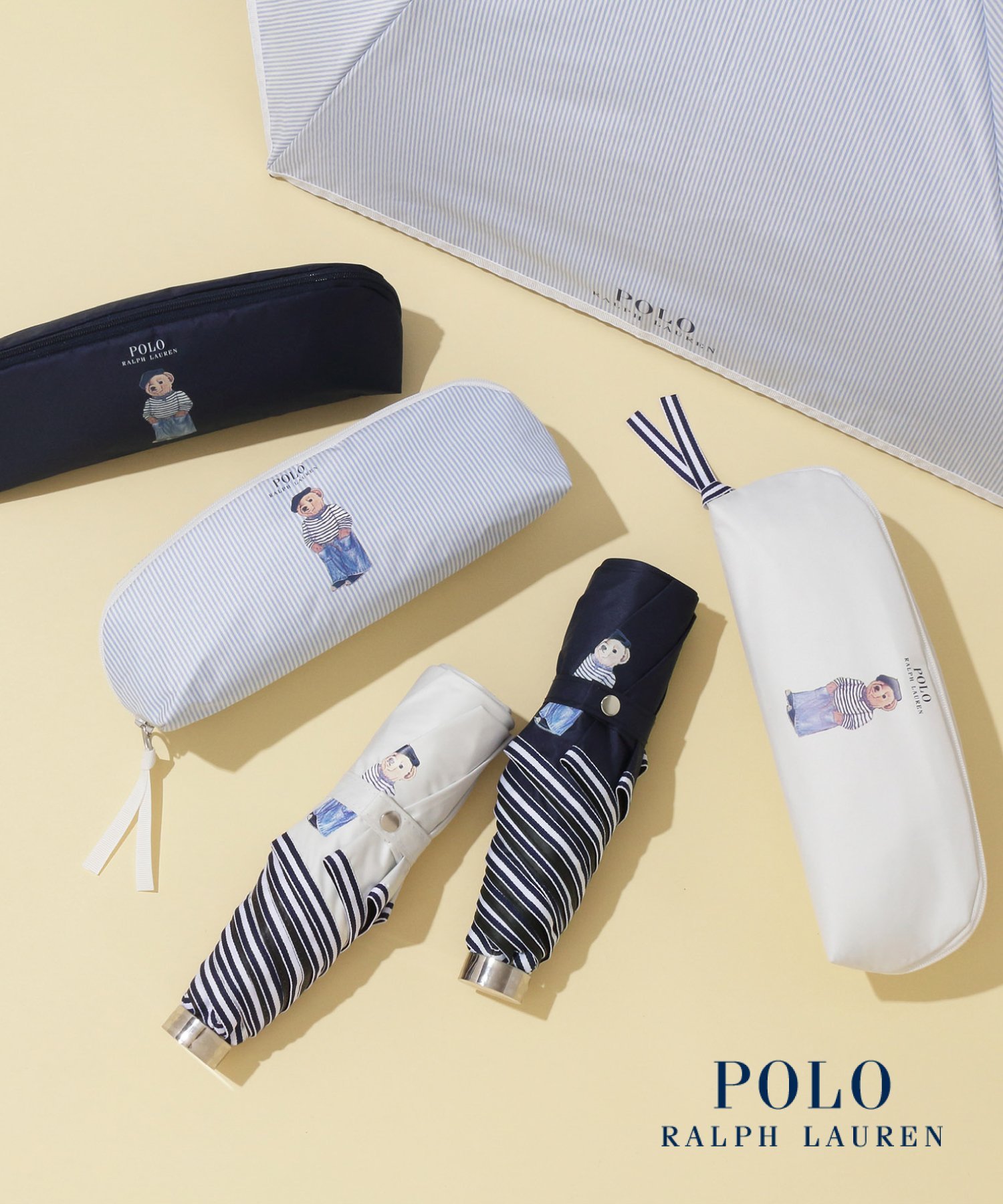 POLO RALPH LAUREN POLO RALPH LAUREN/(W)日傘 折りたたみ傘 ベア ムーンバット ファッション雑貨 折りたたみ傘 ブルー ホワイト ネイビー【送料無料】