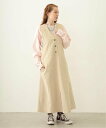 MILKFED. CORDUROY JUMPER SKIRT MILKFED. ミルクフェド ワンピース・ドレス ワンピース ベージュ パープル グレー【送料無...