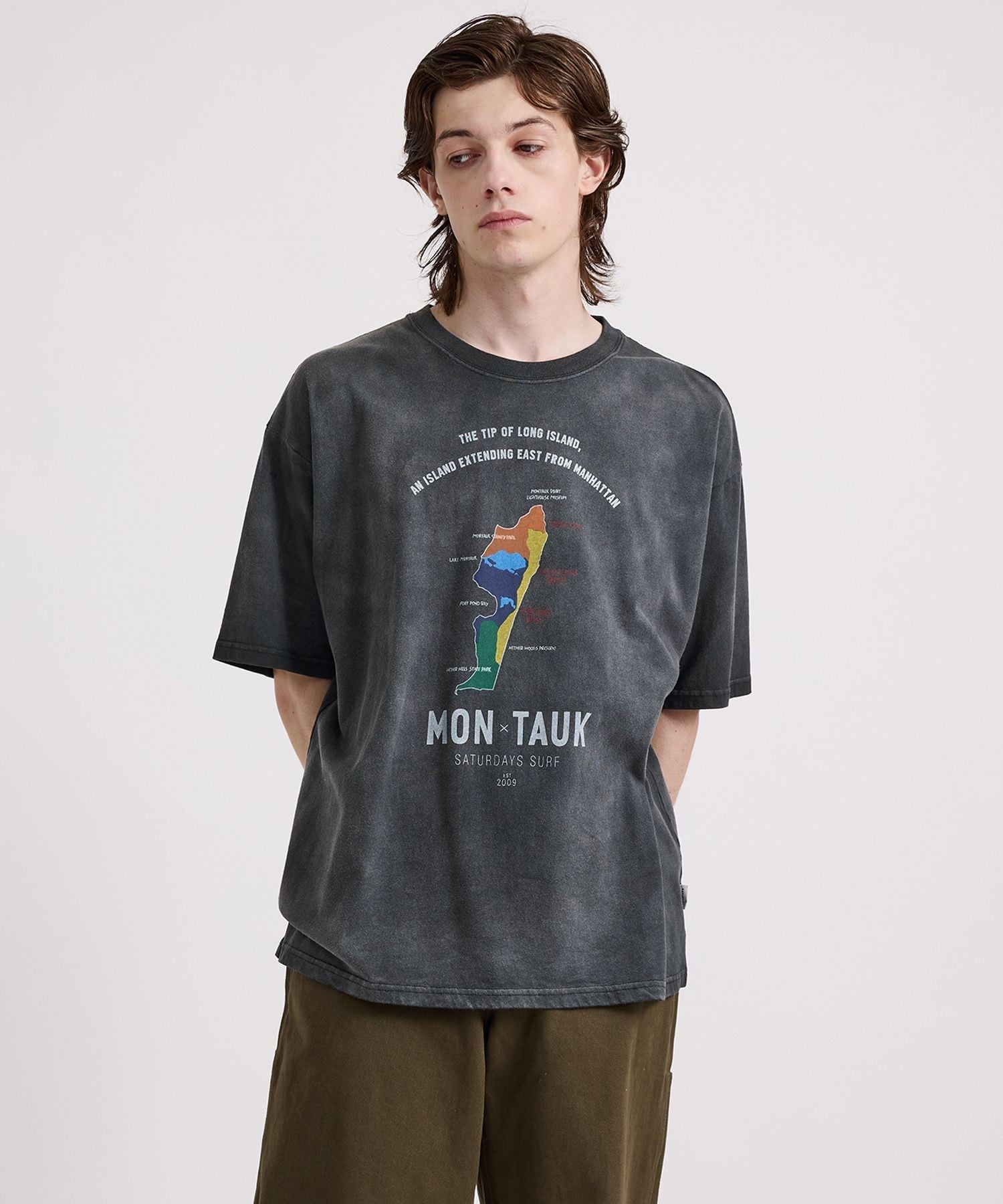 Saturdays NYC Sunburned Souvenir Relaxed SS Tee サタデーズ　ニューヨークシティ トップス カットソー・Tシャツ ホワイト ブラック【送料無料】