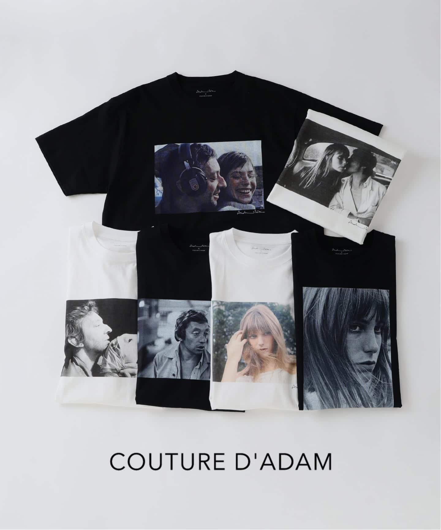 EDIFICE COUTURE D'ADAM (クチュール ド アダム) Serge & Dog Tシャツ エディフィス トップス カットソー・Tシャツ ホワイト ブラック【送料無料】