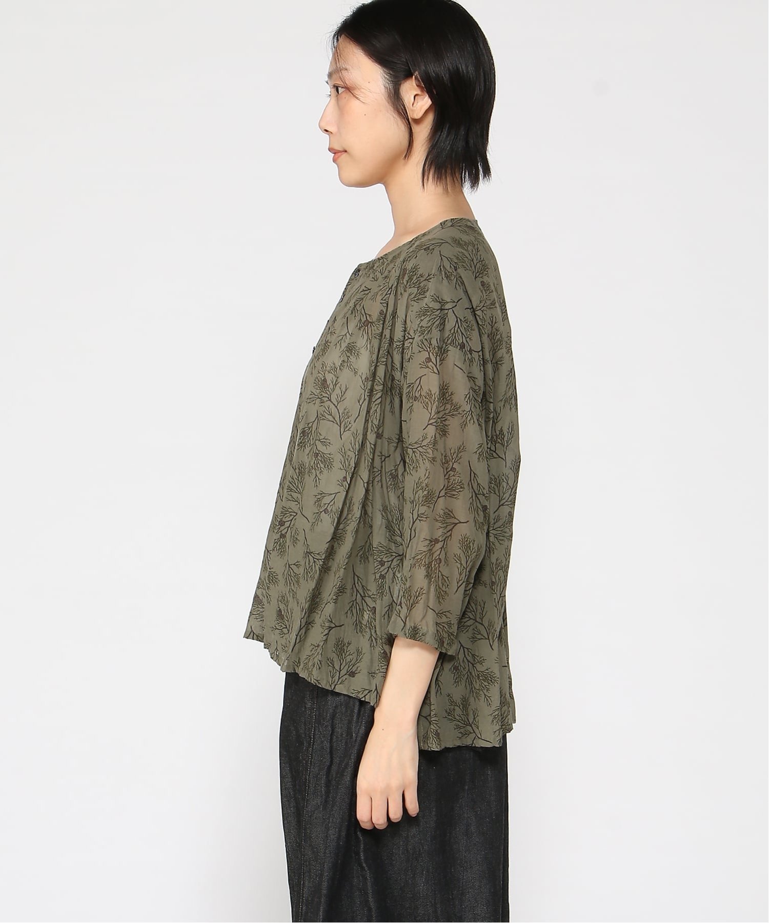 pas de calais ブラウス パドカレ トップス シャツ・ブラウス グリーン