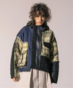 AULA AILA TWEED COMBINATION HOODIE BLOUSON アウラアイラ ジャケット・アウター ブルゾン・ジャンパー ブラック カーキ ネイビー ホワイト【送料無料】