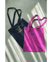 marjour WAFFLE LOGO MY BAG マージュール バッグ トートバッグ ピンク ネイビー(4)