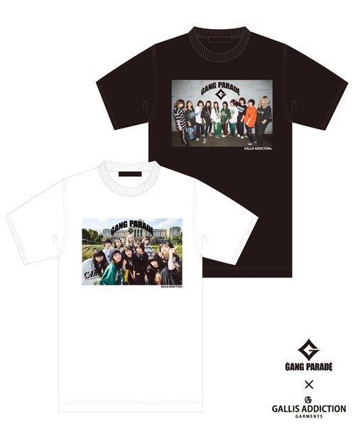GALLIS ADDICTION 【GANG PARADE×GALLIS ADDICTION】 LIMITED PHOTO S/S TEE(MENS) ジャックローズ トップス カットソー・Tシャツ ブラック ホワイト【送料無料】