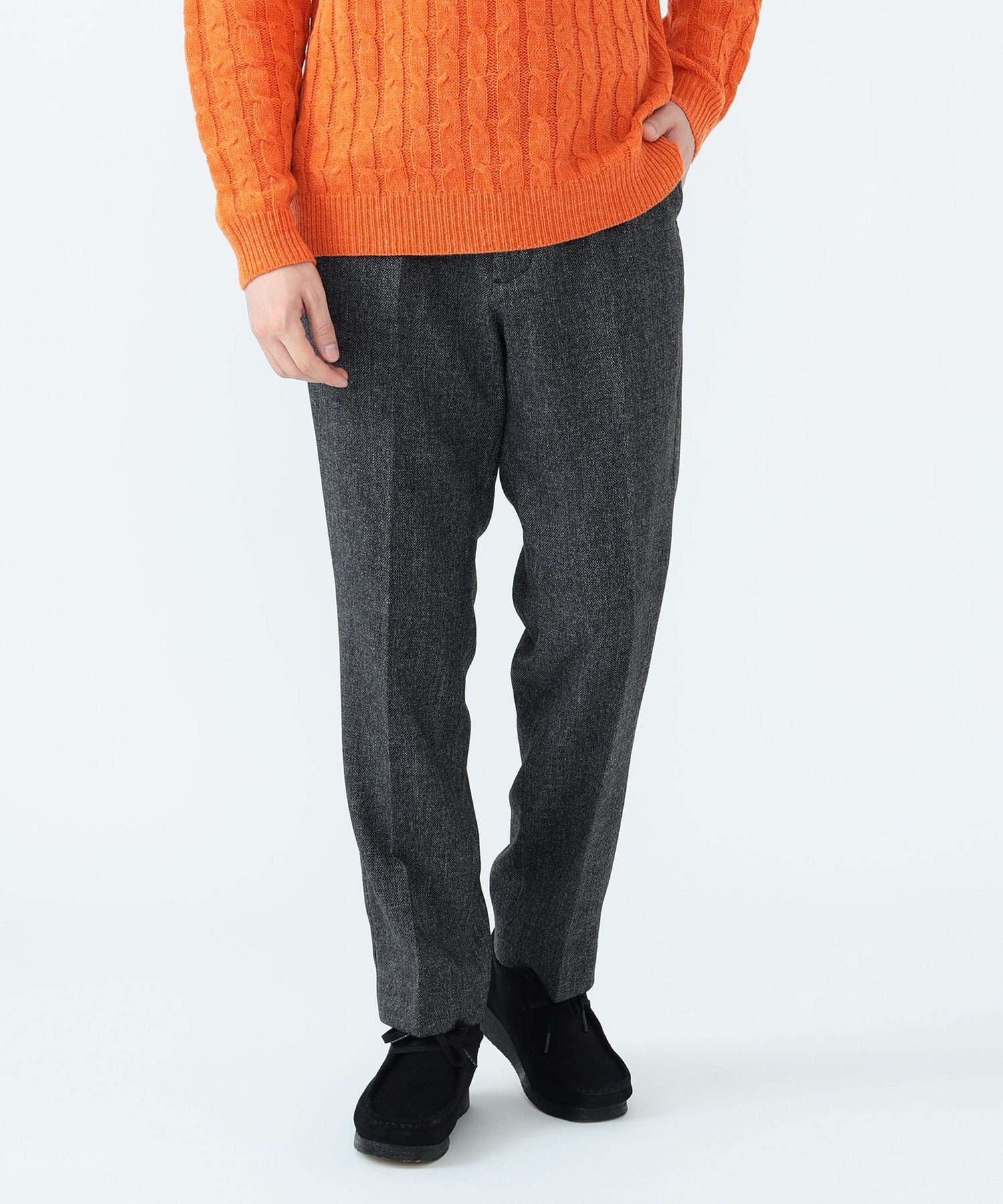 【SALE／50%OFF】BEAMS HEART MEN シャークスキン スラックス ビームス アウトレット パンツ スラックス・ドレスパンツ グレー【送料無料】