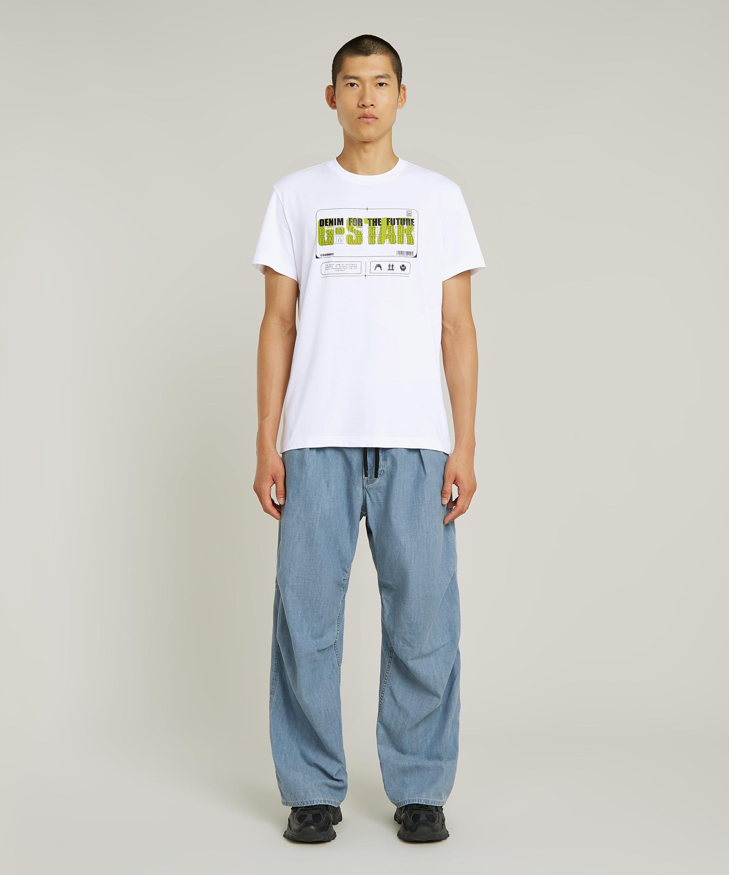 【公式ショップ】FLYER GRAPHIC T-SHIRT/ブランドロゴグラフィックプリントTシャツ ジースターロゥ トップス カットソー・Tシャツ ホワイト