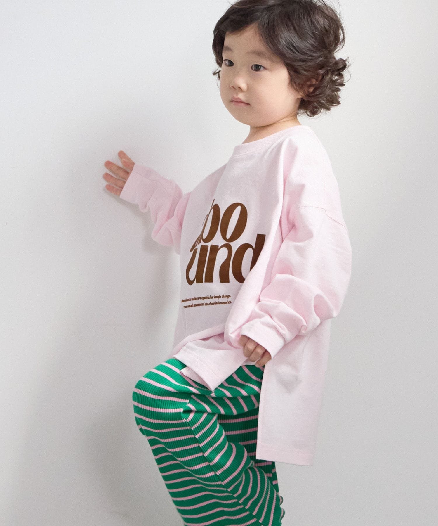 LOWRYS FARM プリントロゴTLS ローリーズファーム トップス カットソー・Tシャツ グレー ピンク ホワイトのサムネイル