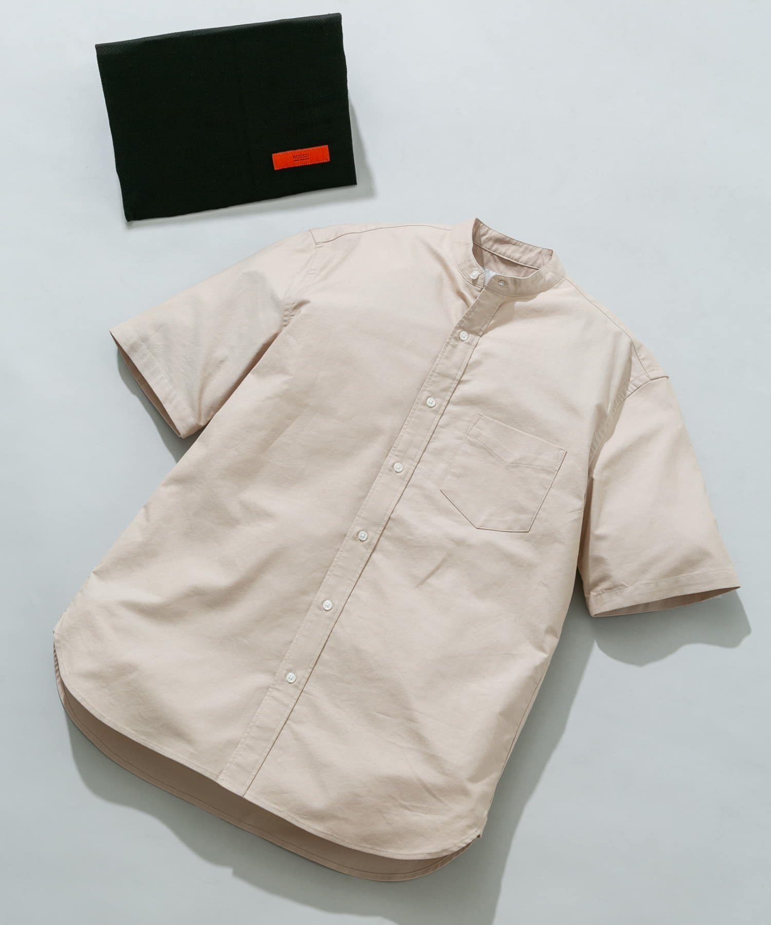 ROSSO 『WEB限定』『抗菌/消臭』『XXLサイズあり』ハイパフォーマンスバンドカラー半袖シャツ アーバンリサーチロッソ トップス シャツ・ブラウス ブラック ブルー ネイビー グリーン ベージュ グレー ホワイト