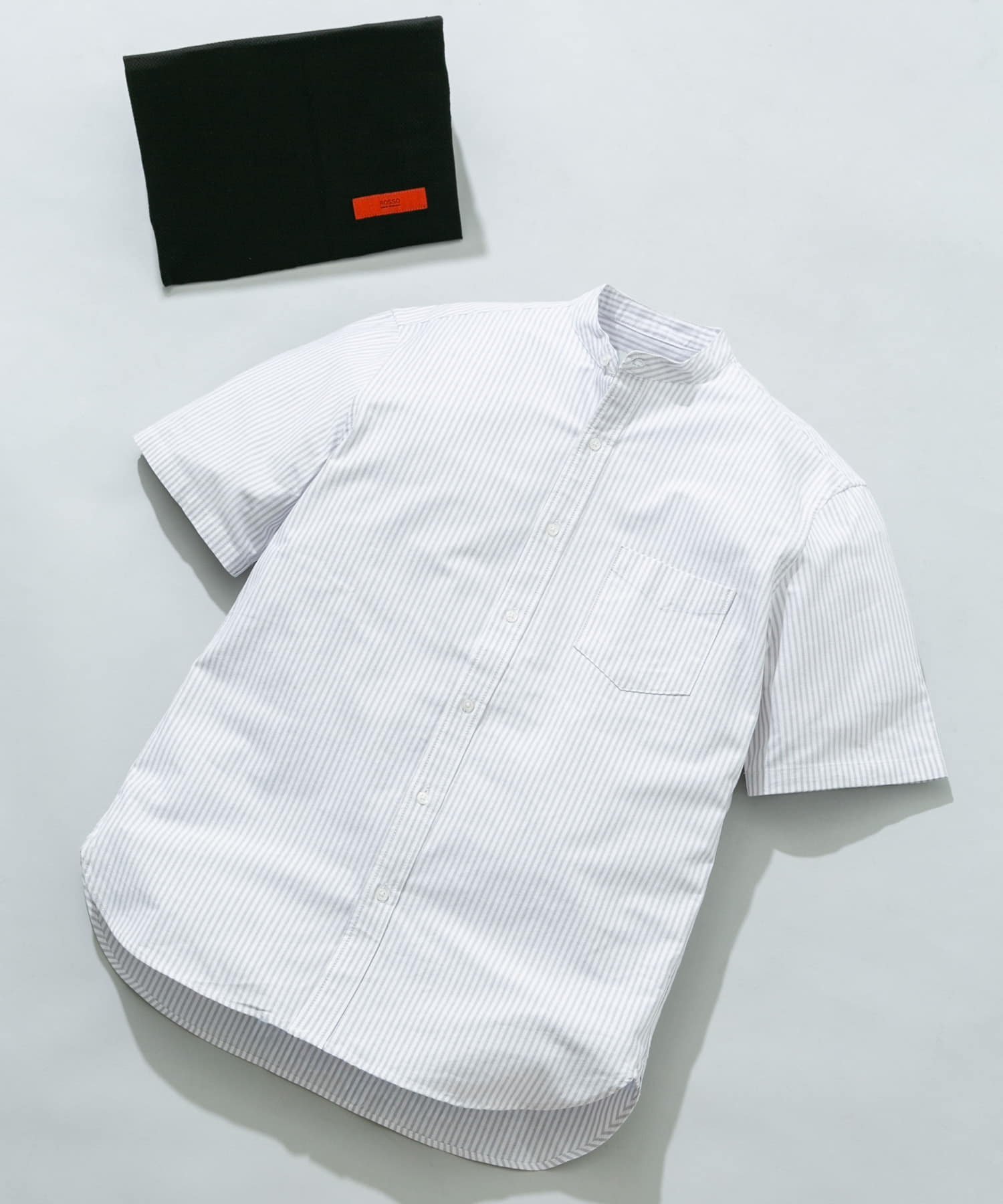 ROSSO 『WEB限定』『抗菌/消臭』『XXLサイズあり』ハイパフォーマンスバンドカラー半袖シャツ アーバンリサーチロッソ トップス シャツ・ブラウス ブラック ブルー ネイビー グリーン ベージュ グレー ホワイト