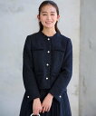 組曲 【KUMIKYOKU NAVY】ファンシーツイード 2WAYジャケット クミキョク ジャケット・アウター その他のジャケット・アウター ネイビー【送料無料...