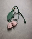 ROPE' 【teau・牛革】panier tulip ring charm(キー/バッグチャーム・ネックレス) ロペ ファッション雑貨 チャーム・キーチェーン ブラウン ブラック グレー ピンク イエロー【送料無料】