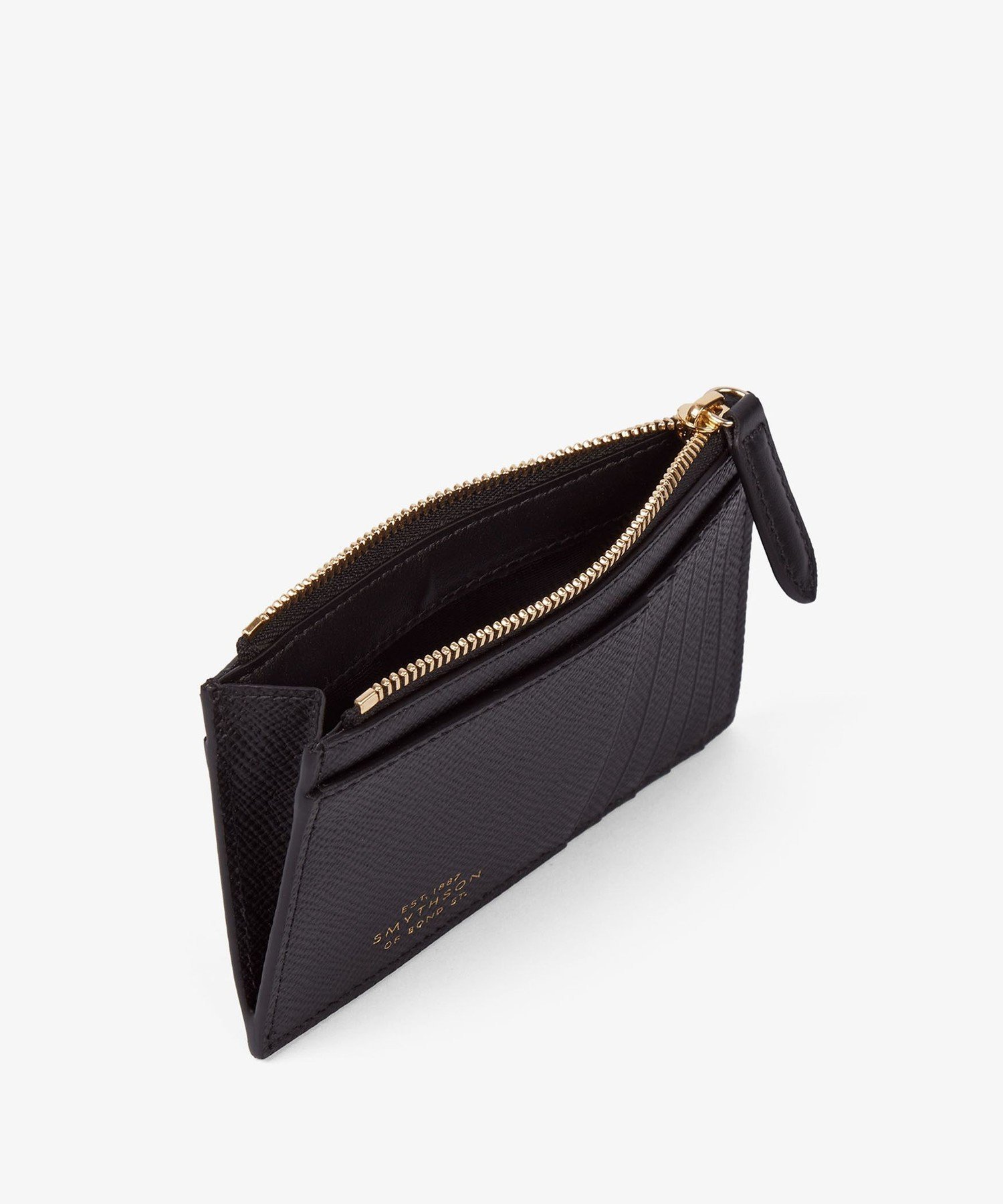 SMYTHSON 8 Card Slot Coin Purse in Panama スマイソン 財布・ポーチ・ケース 名刺入れ・カードケース ブラック【送料無料】