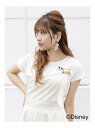 【SALE/40%OFF】dazzlin PEEKABOOTEE(DISNEY) ダズリン カットソー カットソーその他 ホワイト ブラック ピンク