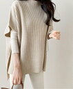【SALE/40%OFF】Amulet 【Amulet】レイヤード風ニットベスト アミュレット トップス その他のトップス ベージュ グレー ホワイト【送料無料...