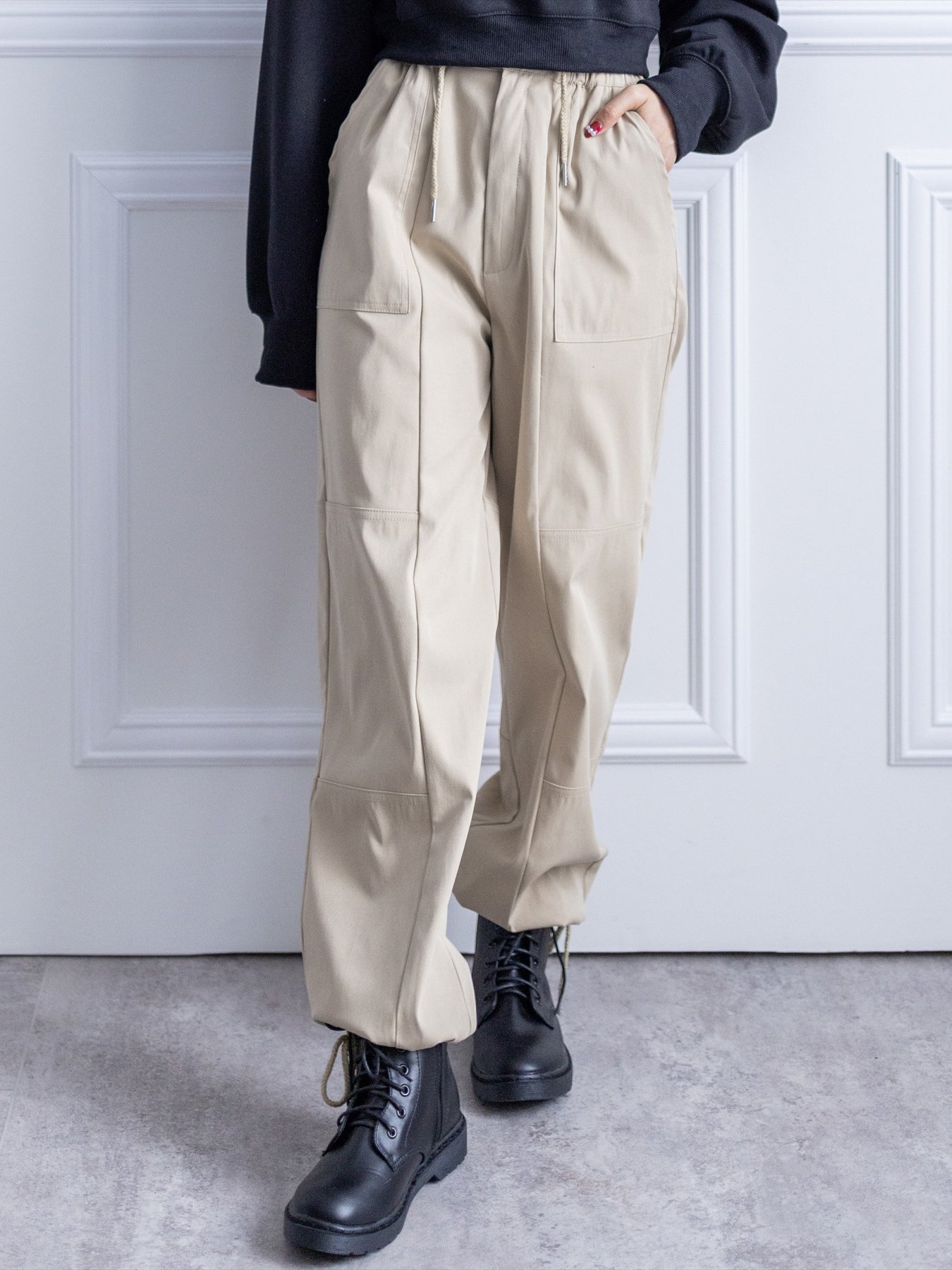 【SALE／42%OFF】clear カーゴパンツ クリア パンツ カーゴパンツ ベージュ ブラック カーキのサムネイル