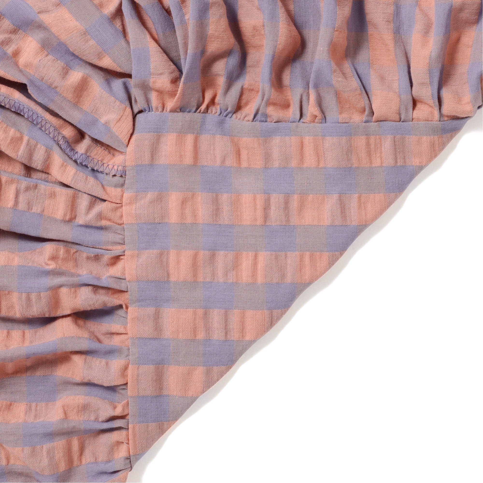 フリルチェック 掛け布団カバー セミダブル