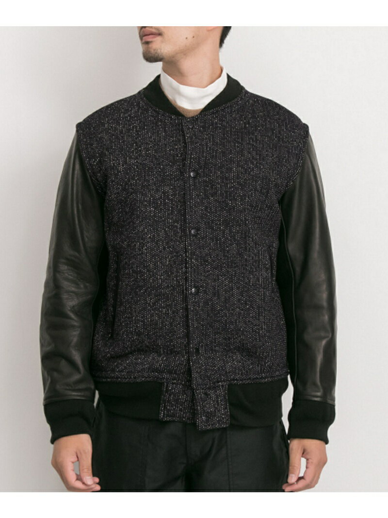 Freemans Sporting Club x Brown's Beach Varsity Jacket UF86-17Y023: Goma Black