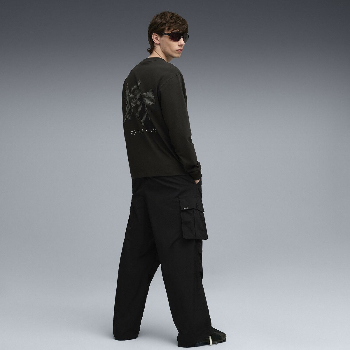 【SALE／30%OFF】PUMA メンズ グラフィック テンジ 長袖 Tシャツ プーマ トップス カットソー・Tシャツ ブラック【送料無料】