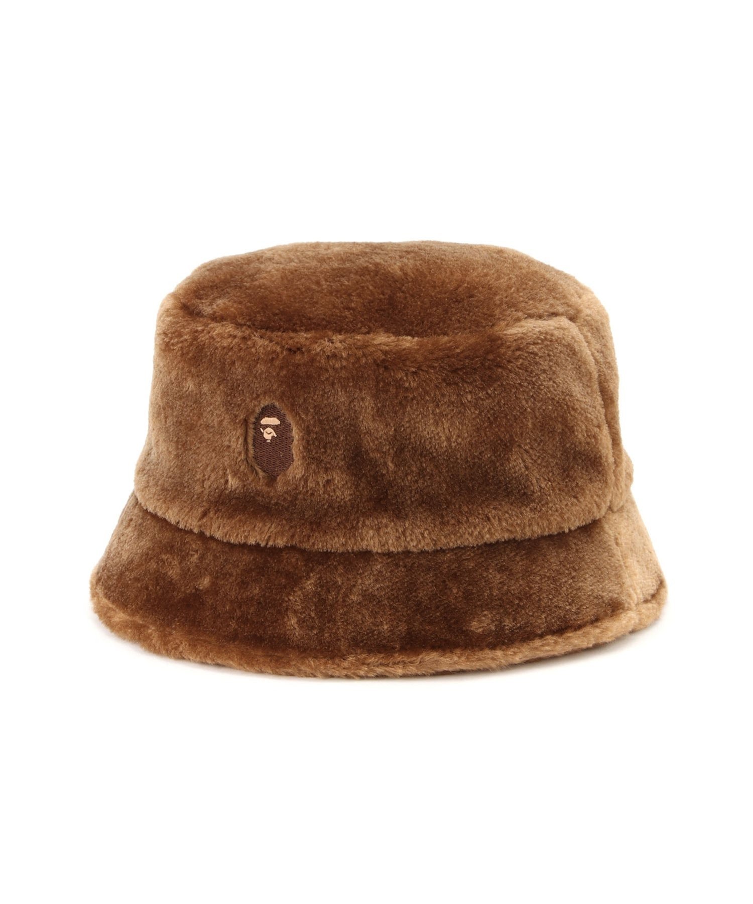 A BATHING APE ONE POINT BOA HAT ア ベイシング エイプ 帽子 ハット ブラウン【送料無料】