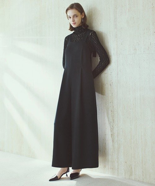 ICHIE バックディティールコンビネゾン ストロベリーフィールズ ワンピース・ドレス ジャンパースカート ブラック【送料無料】