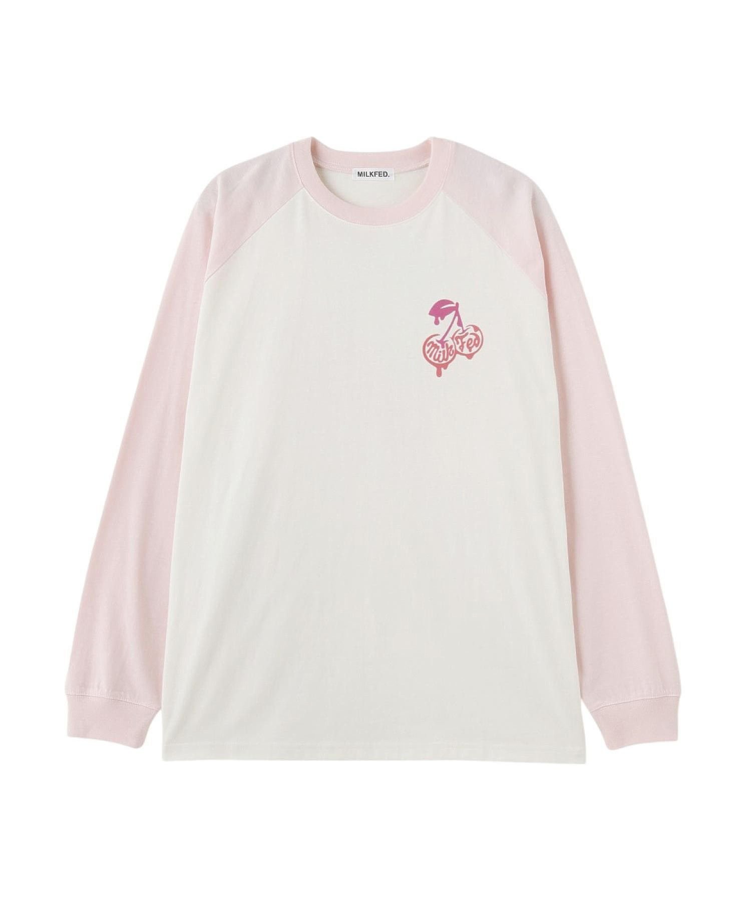 MILKFED. MELTY CHERRY BIG TOP ミルクフェド トップス カットソー・Tシャツ ホワイト