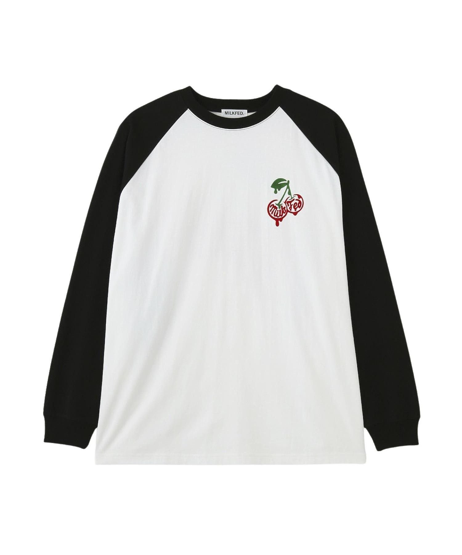 MILKFED. MELTY CHERRY BIG TOP ミルクフェド トップス カットソー・Tシャツ ホワイト