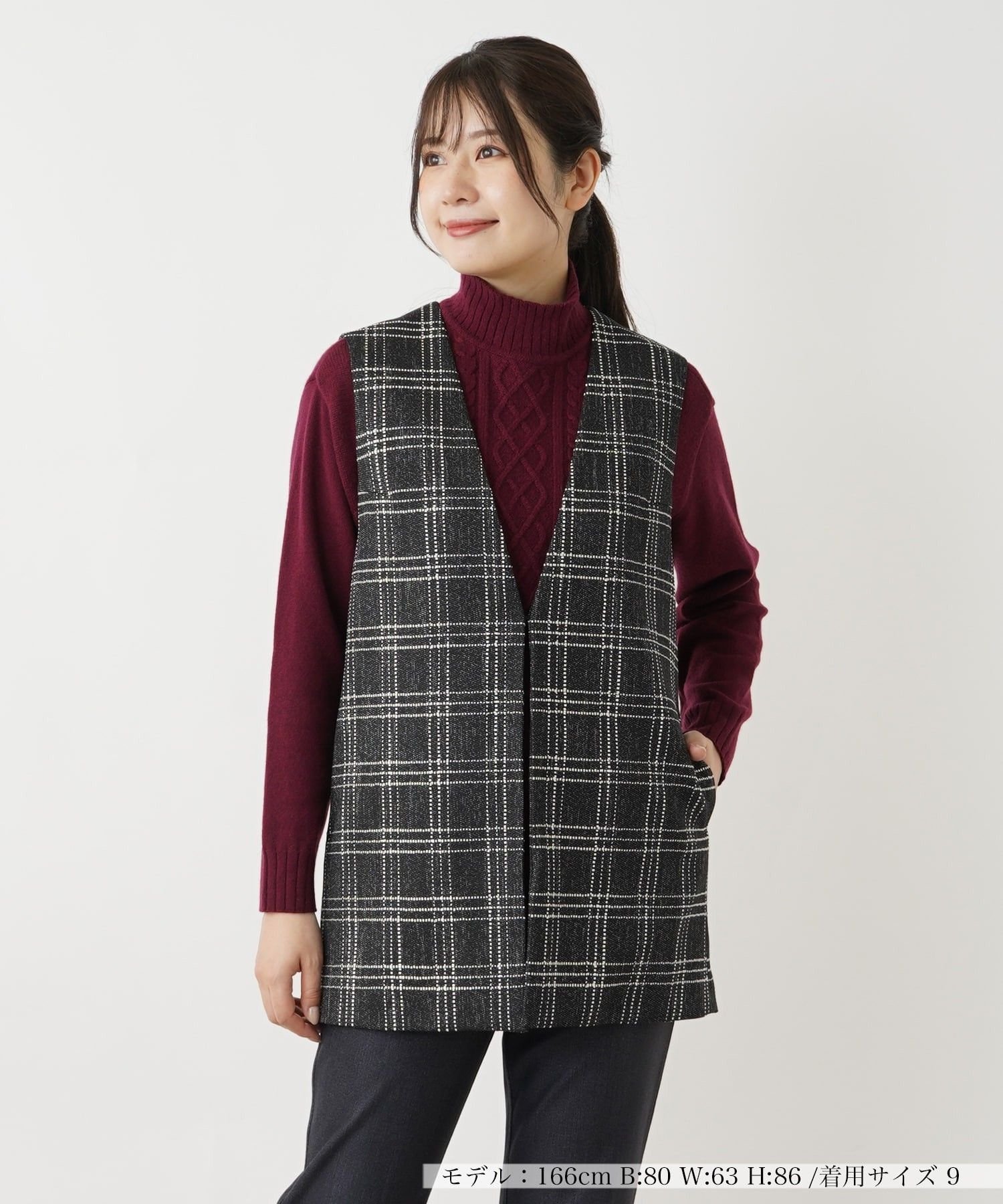 【SALE／52%OFF】Leilian ベスト【ROCHAS Premiere】 レリアン トップス ベスト・ジレ ブラック【送料無料】