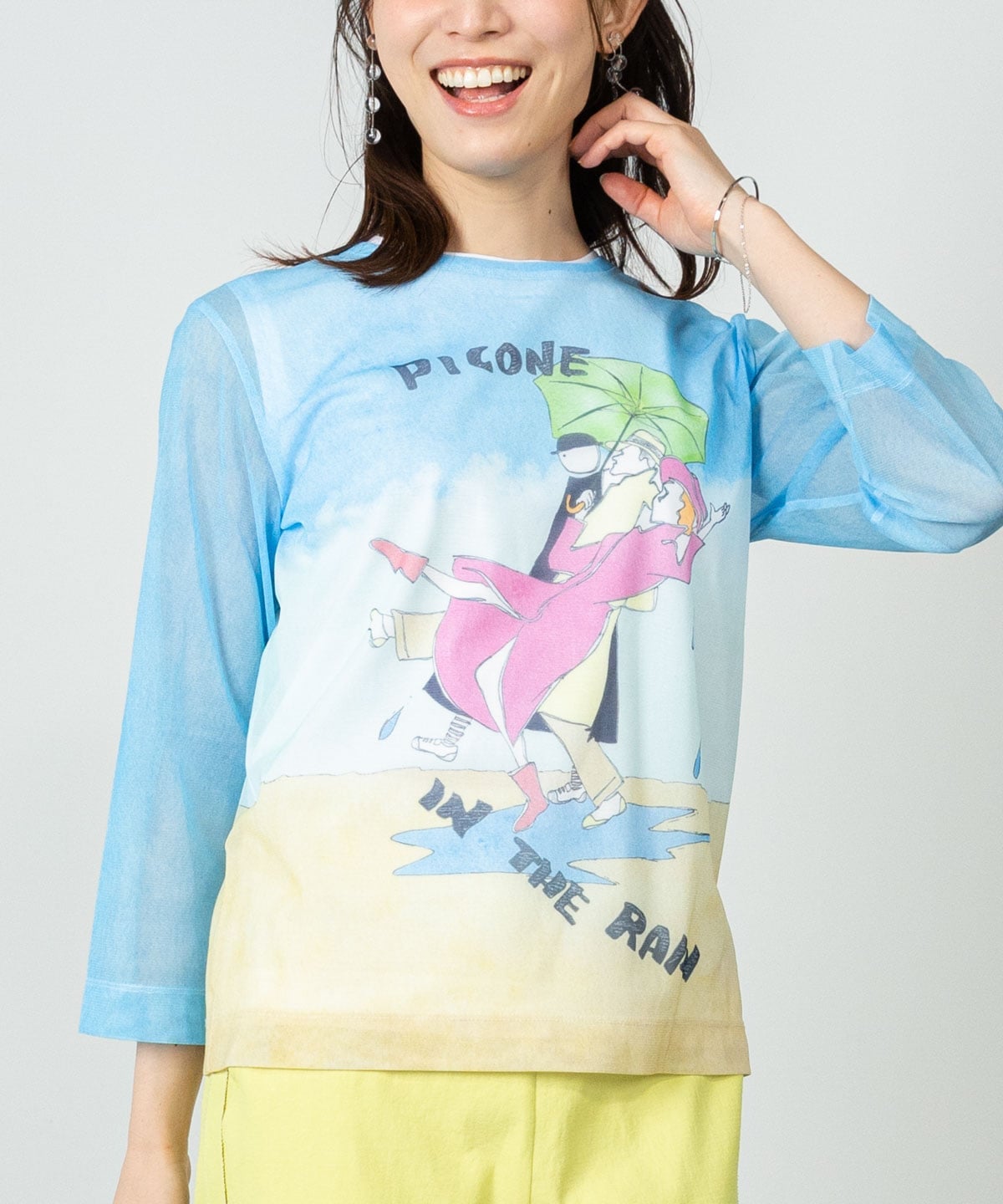 【スタジオピッコーネ公式】アートイラストツインセット スタジオピッコーネ トップス カットソー・Tシャツ ブルー