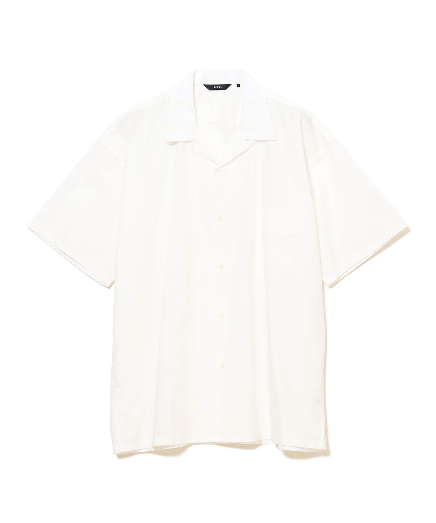 【SALE／30%OFF】BEAMS 【7/16新規値下げ】ブロード オープンカラー シャツ【リラックスフィット】 ビームス メン トップス シャツ・ブラウス グリーン ブラック ホワイト【送料無料】
