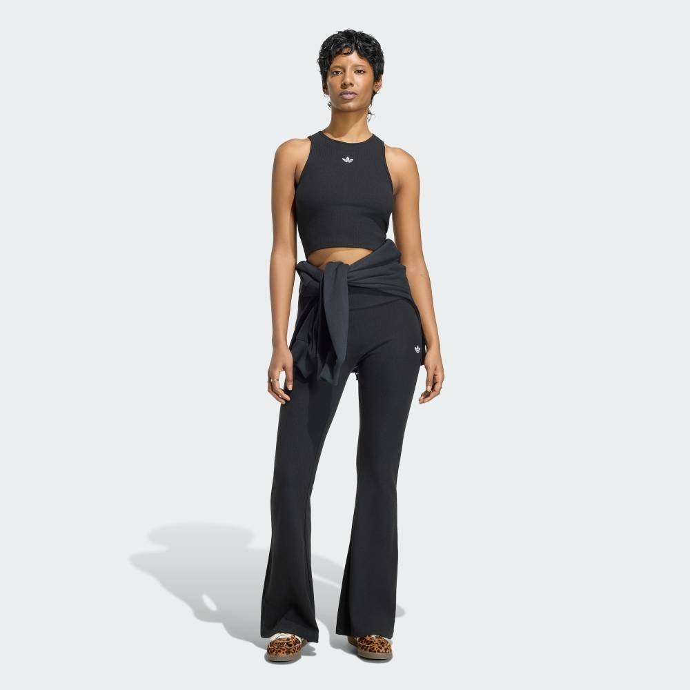 【公式】アディダス adidas 返品可 エッセンシャル リブ タンクトップ アディダス トップス ノースリーブ・タンクトップ ブラック