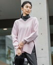 【SALE／50 OFF】la.f... 【手洗い可能/WEB限定色あり】MUSIC12GウールカシミヤVネックチュニックニット ラ エフ トップス ニット ピンク ホワイト ブルー グリーン グレー パープル【送料無料】