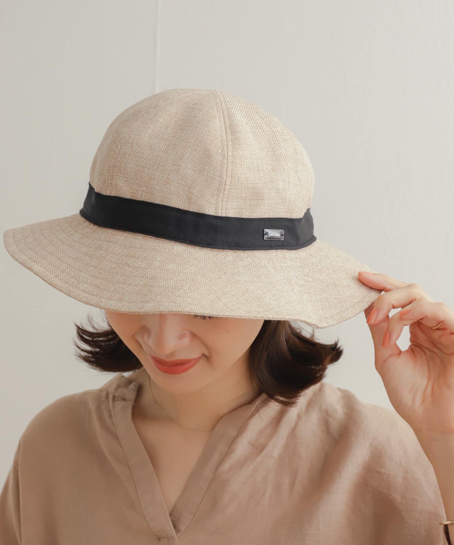 URBAN RESEARCH DOORS ORCIVAL 6PANEL NATURAL HAT アーバンリサーチドアーズ 帽子 ハット グレー ベージュ【送料無料】