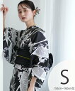Nico@ntique ニコアンティーク 浴衣3点セット 波うさぎ オリーブブラック Sサイズ ウタタネ 着物・浴衣・和装小物 浴衣 ブラック【送料無料】