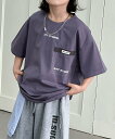 【SALE/20%OFF】aimoha KIDS 【aimoha-KIDS-】プリントTシャツ アイモハ トップス カットソー・Tシャツ ホワイト パープル