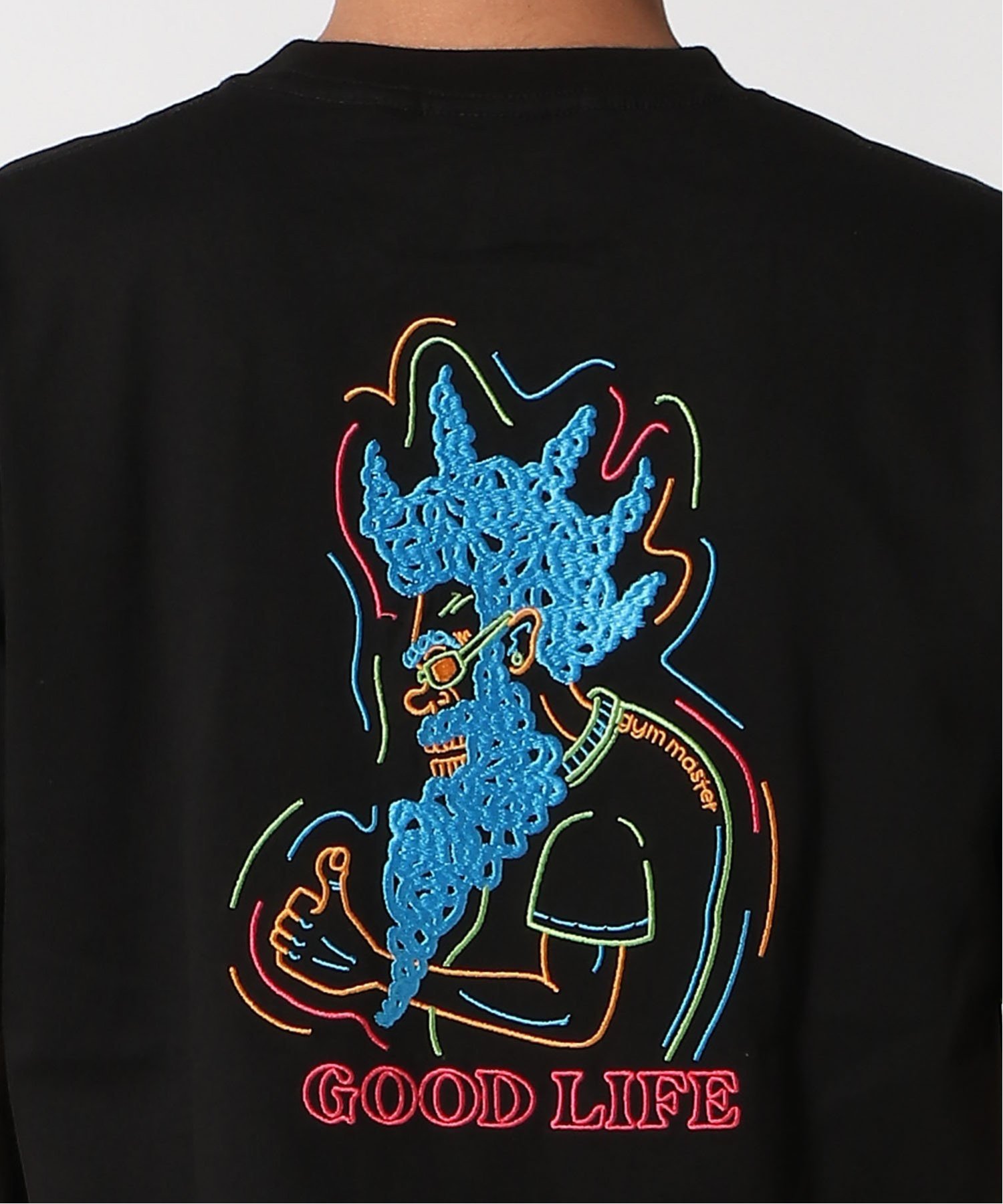 gym master gym master/(U)7.4oz GOOD LIFE刺繍Tee ジムマスター トップス カットソー・Tシャツ ベージュ ブラック ホワイト カーキグリーン