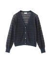 MACKINTOSH PHILOSOPHY ブークレーボーダーVネックカーデ マッキントッシュ フィロソフィー トップス ニット ネイビー【送料無料】