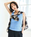 VIS 【前後2WAY】ケーブルニットタンクトップ ビス トップス ノースリーブ・タンクトップ グレー ブルー ベージュ【送料無料】
