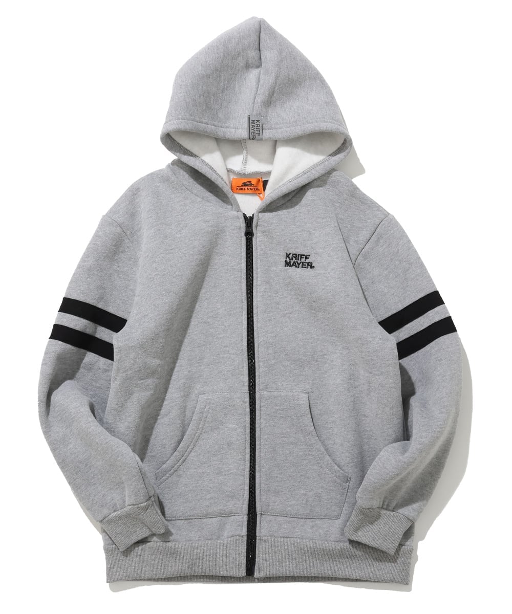 KRIFF MAYER (K)あたたか袖ラインパーカー クリフメイヤー トップス パーカー・フーディー グレー イエロー ホワイト ネイビー【送料無料】 2
