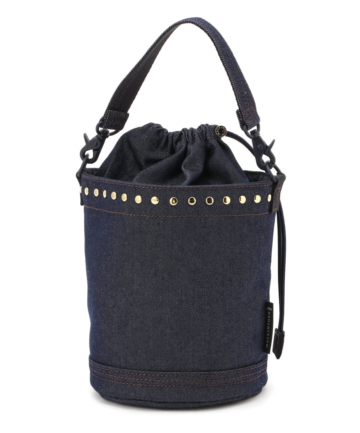 MACKINTOSH (U)【マッキントッシュ公式】ANNAN BUCKET STUDS DNM マッキントッシュ バッグ ショルダーバッグ ネイビー【送料無料】