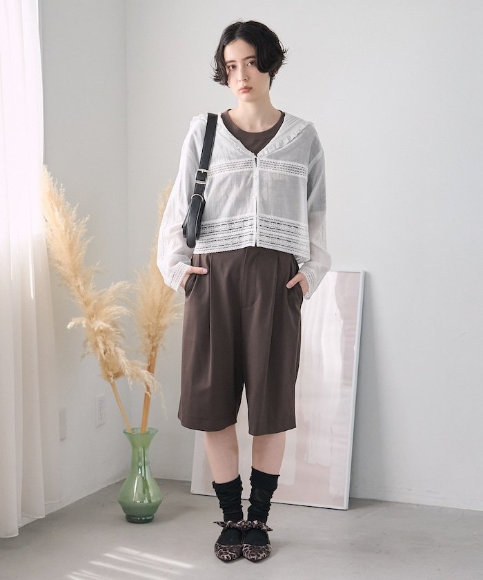 【SALE／40%OFF】FREAK'S STORE レースセーラーブラウス 26AW フリークスストア トップス シャツ・ブラウス ブラック ホワイト【送料無料】 stylife-15835122 Rakuten Fashion サンプル画像3