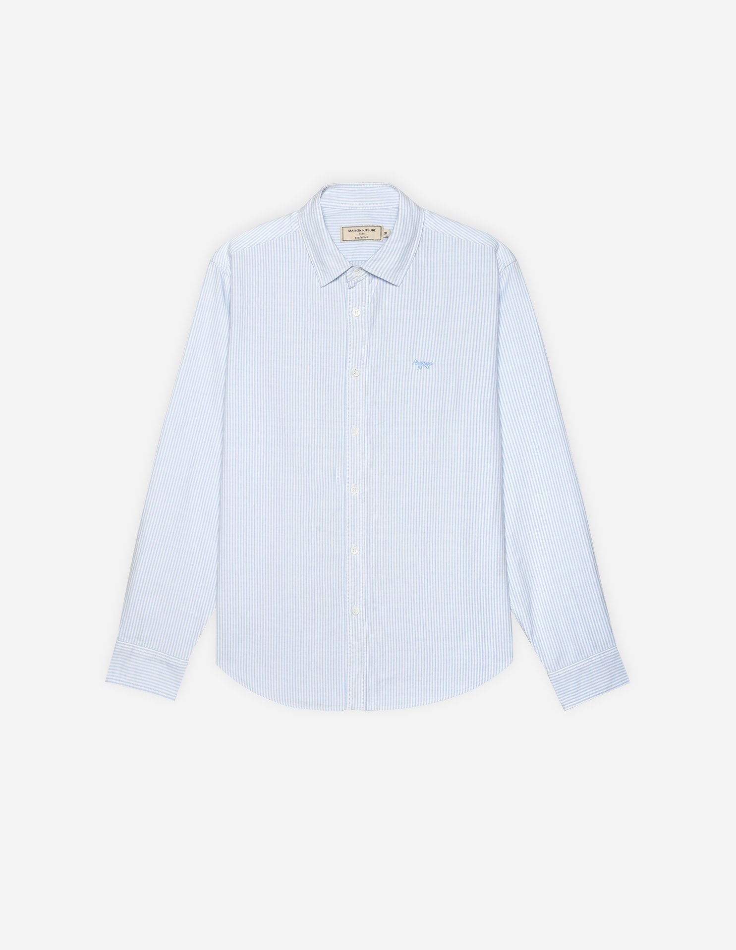 Maison Kitsune MAISON KITSUNE/(M)JP EXCLUSIVE STRIPE SHIRT メゾン キツネ トップス シャツ ブラウス ブルー ネイビー【送料無料】