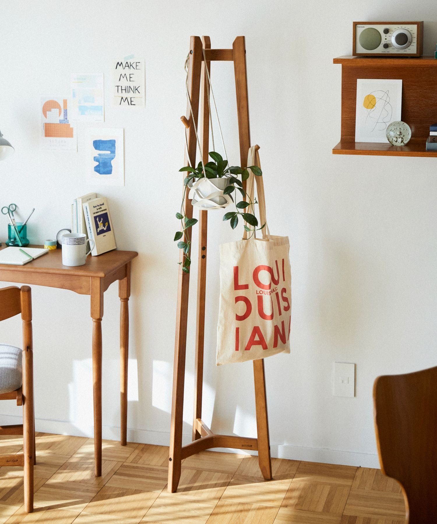 daily CLIP 【daily CLIP】無垢のタワーハンガー スタディオクリップ インテリア・生活雑貨 収納用品・棚・ラック ブラウン【送料無料】