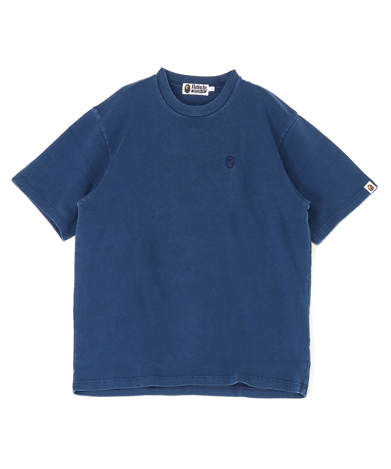 A BATHING APE APE HEAD ONE POINT INDIGO TEE ア ベイシング エイプ トップス カットソー・Tシャツ ネイビー【送料無料】