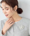 COMME CA ISM フラワーブローチ コムサイズム アクセサリー・腕時計 ブローチ・コサージュ・バッジ ゴールド シルバー