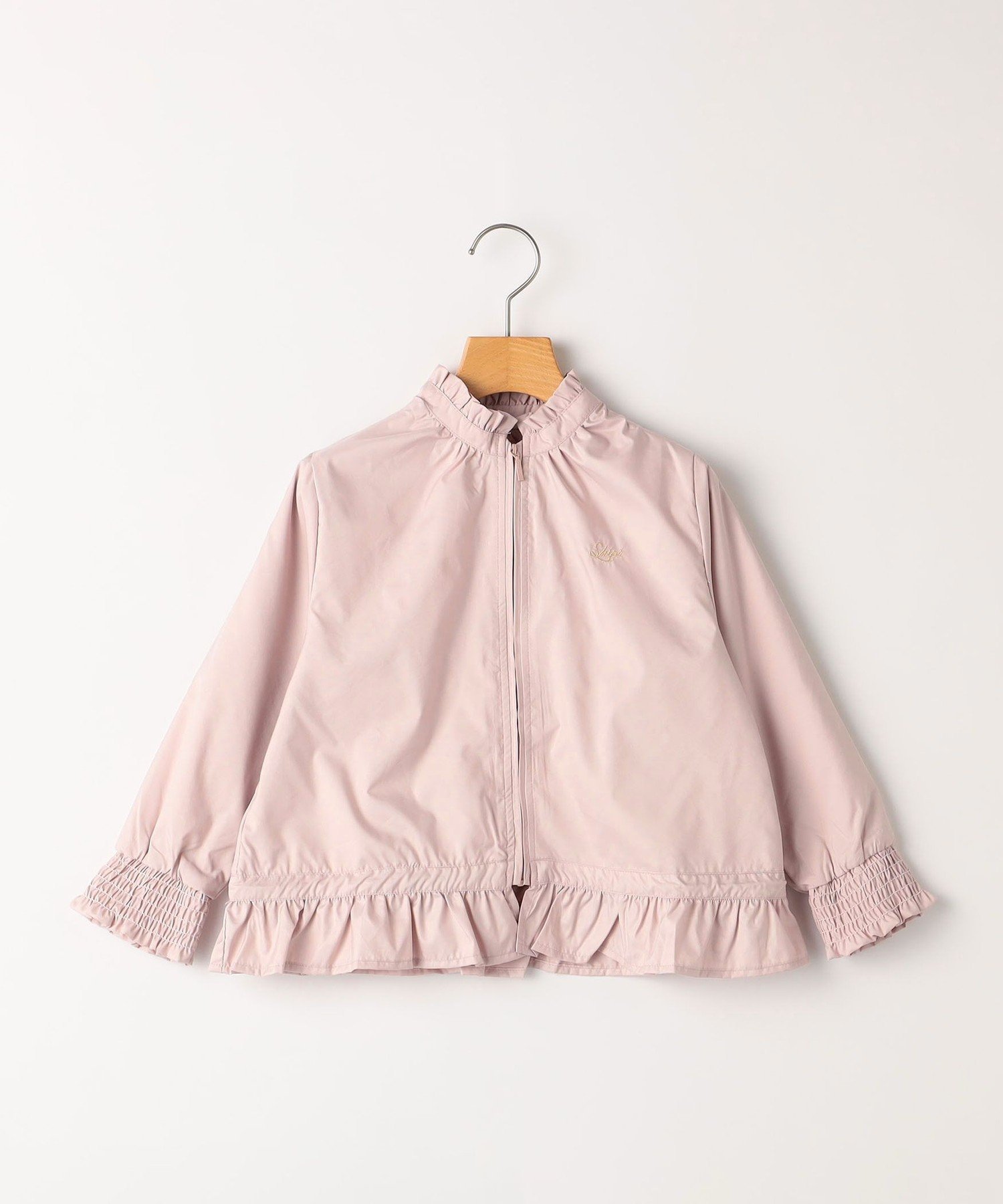 【SALE／30%OFF】SHIPS KIDS SHIPS KIDS:100ー130cm / 〈撥水〉 フリル パーカー シップス ジャケット・アウター ノーカラージャケット ベージュ ピンク【送料無料】