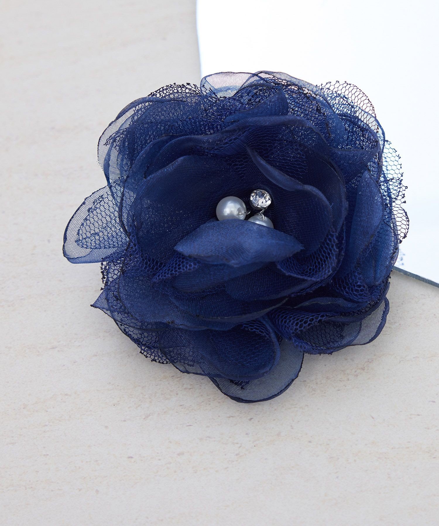 【SALE／40%OFF】ROPE' PICNIC PASSAGE オーガンジー*チュールフラワーコサージュ ロペピクニック アクセサリー・腕時計 ブローチ・コサージュ・バッジ ピンク ホワイト ネイビー