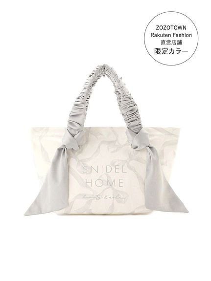 SNIDEL HOME 【限定カラー】オーガニックキャンバストート -SMALL-(RIBBON) スナイデルホーム バッグ トートバッグ グレー【送料無料】