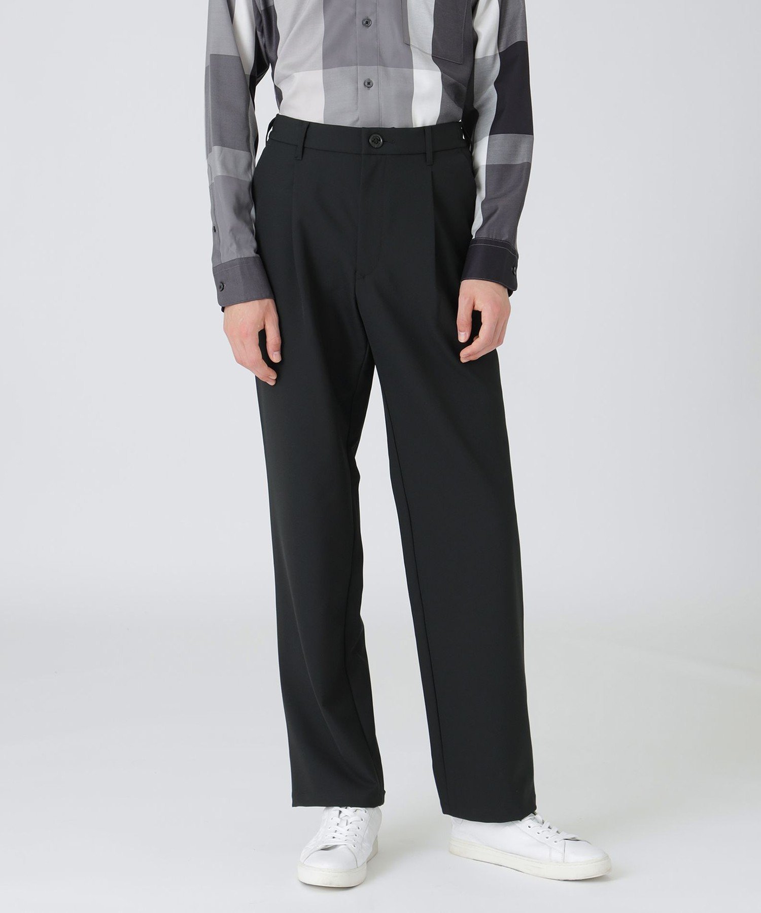 BLACK LABEL CRESTBRIDGE 360°ストレッチツイルワイドトラウザーズ ブルーレーベル / ブラックレーベル・クレストブリッジ パンツ その他のパンツ ブラック【送料無料】